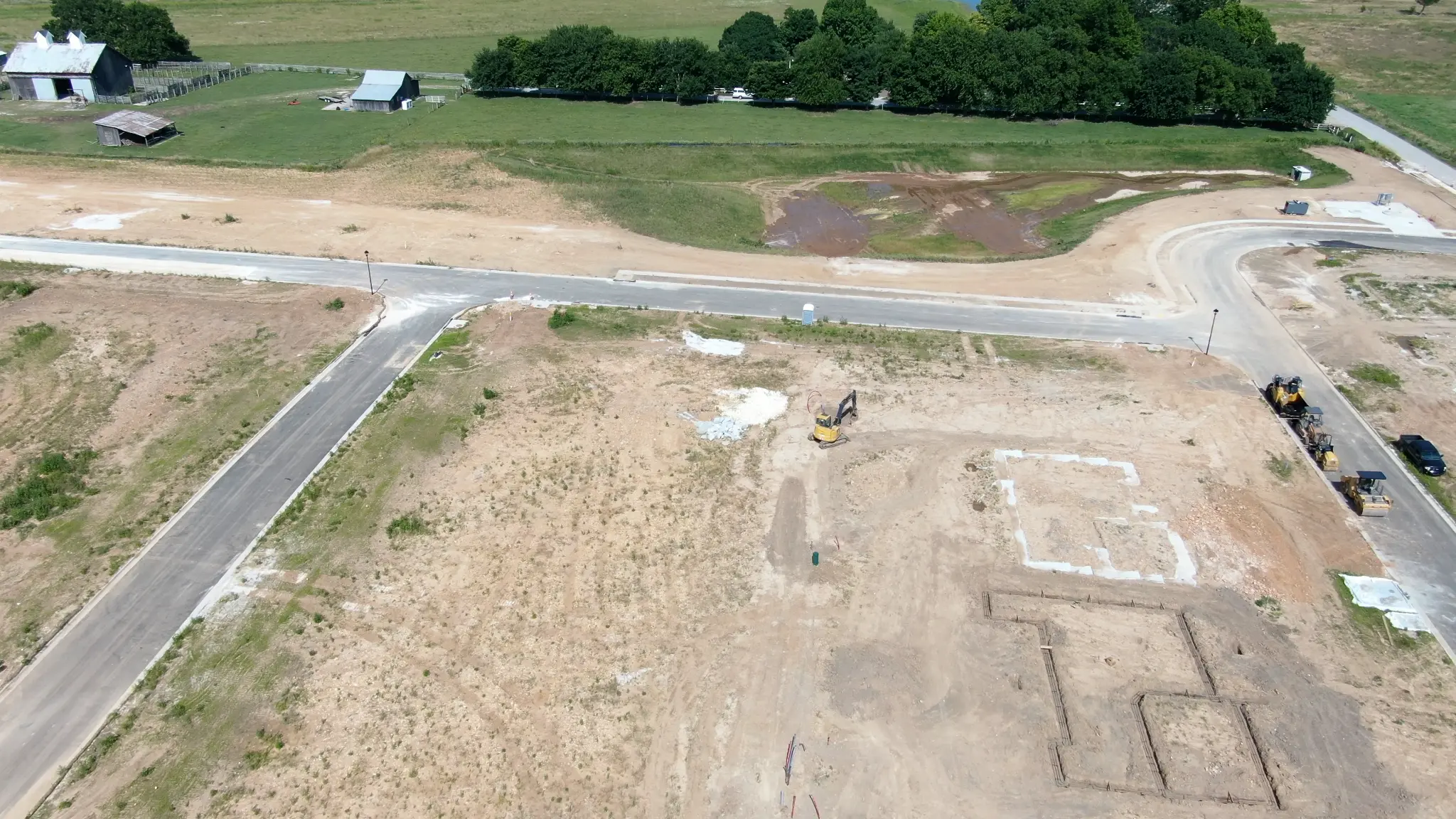 Subdivision lots under development